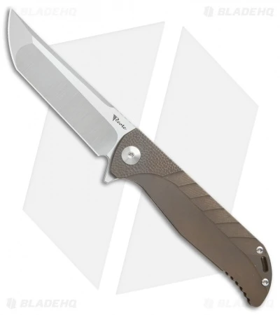 Reate Knives Reate K-2 Frame Lock Knife Stepped Bronze Titanium (3.8" Satin) 3 Reate Knives Reate K-2 Frame Lock Knife Stepped Bronze Titanium (3.8" Satin)