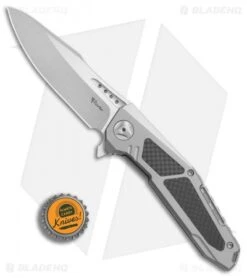 Reate Knives Reate K-3 Frame Lock Flipper Knife Carbon Fiber/Ti (3.875" Satin) 9 Reate Knives Reate K-3 Frame Lock Flipper Knife Carbon Fiber/Ti (3.875" Satin) -Reate Knives Reate K 3 cf ti satin BHQ 74982 er bottlecap