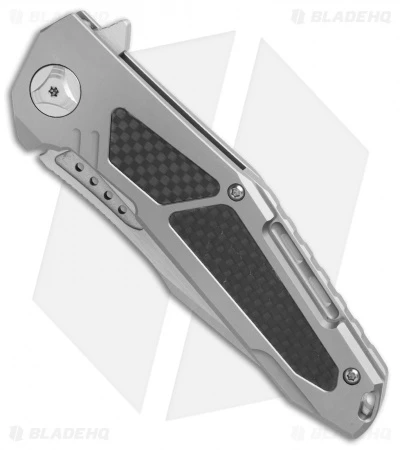 Reate Knives Reate K-3 Frame Lock Flipper Knife Carbon Fiber/Ti (3.875" Satin) 5 Reate Knives Reate K-3 Frame Lock Flipper Knife Carbon Fiber/Ti (3.875" Satin) - Image 3