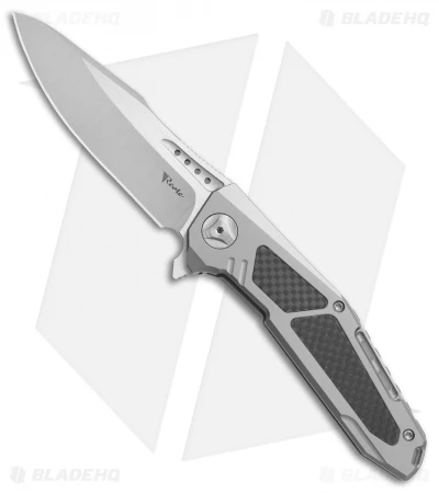Reate Knives Reate K-3 Frame Lock Flipper Knife Carbon Fiber/Ti (3.875" Satin) 3 Reate Knives Reate K-3 Frame Lock Flipper Knife Carbon Fiber/Ti (3.875" Satin)