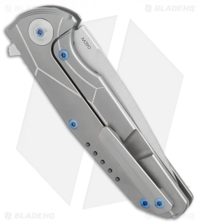 Reate Knives Reate K-4 Frame Lock Flipper Knife Titanium/Carbon Fiber (3.75" Satin) 4 Reate Knives Reate K-4 Frame Lock Flipper Knife Titanium/Carbon Fiber (3.75" Satin) - Image 2