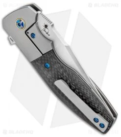 Reate Knives Reate Kirby Lambert Augustus Bolster Lock Knife Carbon Fiber (3.6" Satin) 9 Reate Knives Reate Kirby Lambert Augustus Bolster Lock Knife Carbon Fiber (3.6" Satin) -Reate Knives Reate Kirby Lambert Augustus Bolster CF Satin BHQ BHQ 9992 jr side