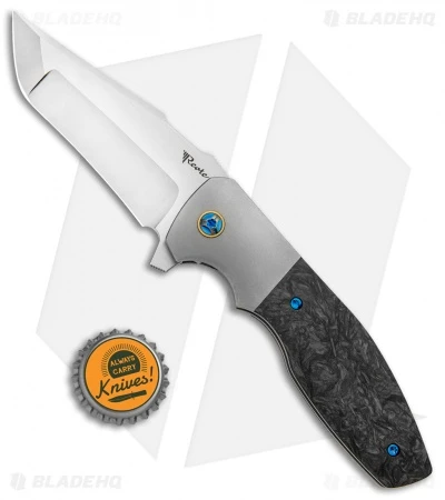 Reate Knives Reate Kirby Lambert Augustus Bolster Lock Knife Marble CF (3.6" Satin) 6 Reate Knives Reate Kirby Lambert Augustus Bolster Lock Knife Marble CF (3.6" Satin) - Image 4