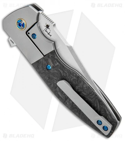 Reate Knives Reate Kirby Lambert Augustus Bolster Lock Knife Marble CF (3.6" Satin) 5 Reate Knives Reate Kirby Lambert Augustus Bolster Lock Knife Marble CF (3.6" Satin) - Image 3