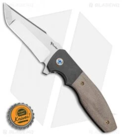 Reate Knives Reate Kirby Lambert Augustus PVD Bolster Lock Knife Green Micarta (3.6" Satin) 9 Reate Knives Reate Kirby Lambert Augustus PVD Bolster Lock Knife Green Micarta (3.6" Satin) -Reate Knives Reate Kirby Lambert Augustus PVD Bolster Lock Knife Green Micarta 3.6in Satin BHQ 115201 LS Bottlecap