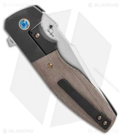 Reate Knives Reate Kirby Lambert Augustus PVD Bolster Lock Knife Green Micarta (3.6" Satin) 8 Reate Knives Reate Kirby Lambert Augustus PVD Bolster Lock Knife Green Micarta (3.6" Satin) -Reate Knives Reate Kirby Lambert Augustus PVD Bolster Lock Knife Green Micarta 3.6in Satin BHQ 115201 LS Side