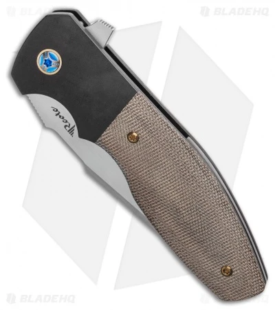 Reate Knives Reate Kirby Lambert Augustus PVD Bolster Lock Knife Green Micarta (3.6" Satin) 4 Reate Knives Reate Kirby Lambert Augustus PVD Bolster Lock Knife Green Micarta (3.6" Satin) - Image 2