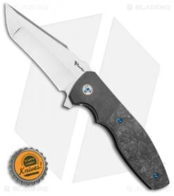 Reate Knives Reate Kirby Lambert Augustus PVD Bolster Lock Knife Marble CF (3.6" Satin) -Reate Knives Reate Kirby Lambert Augustus PVD Bolster Lock Knife Marble CF 3.6in Satin BHQ 115202 LS Bottlecap