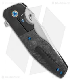 Reate Knives Reate Kirby Lambert Augustus PVD Bolster Lock Knife Marble CF (3.6" Satin) -Reate Knives Reate Kirby Lambert Augustus PVD Bolster Lock Knife Marble CF 3.6in Satin BHQ 115202 LS Side