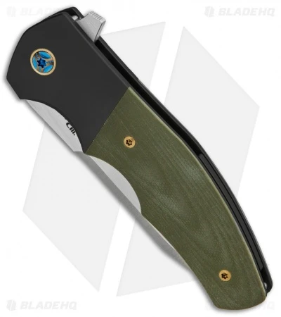 Reate Knives Reate Kirby Lambert Crossroads Liner Lock Knife Black Ti/Green G-10 (3.6" Satin) 4 Reate Knives Reate Kirby Lambert Crossroads Liner Lock Knife Black Ti/Green G-10 (3.6" Satin) - Image 2