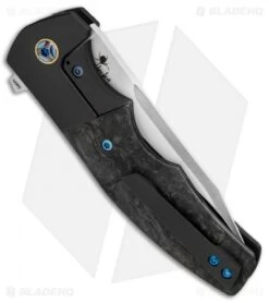 Reate Knives Reate Kirby Lambert Crossroads Liner Lock Knife Black Ti/Marble CF (3.54" Satin) 8 Reate Knives Reate Kirby Lambert Crossroads Liner Lock Knife Black Ti/Marble CF (3.54" Satin) -Reate Knives Reate Kirby Lambert Crossroads LL Black Ti Marble CF Satin BHQ 87825 jr side