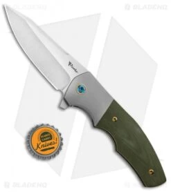 Reate Knives Reate Kirby Lambert Crossroads Liner Lock Knife Gray Ti/Green G-10 (3.54" Satin) 9 Reate Knives Reate Kirby Lambert Crossroads Liner Lock Knife Gray Ti/Green G-10 (3.54" Satin) -Reate Knives Reate Kirby Lambert Crossroads LL Gray Ti Green G 10 Satin BHQ 87822 jr bottlecap