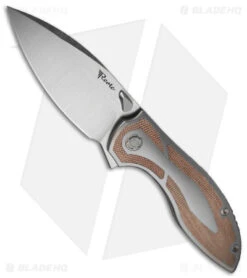 Reate Knives Reate Kirby Lambert Iron-X Frame Lock Knife Brown Micarta (3.25" Satin M390)