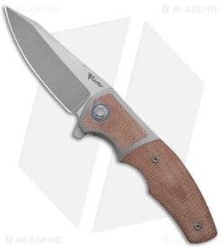 Reate Knives Reate Kirby Lambert Mini Crossroads Knife Natural Tan Micarta (3.3" Satin M390)