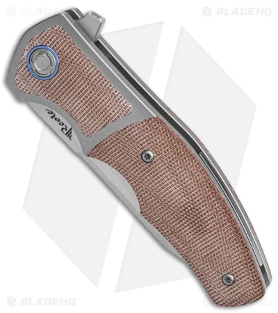 Reate Knives Reate Kirby Lambert Mini Crossroads Knife Natural Tan Micarta (3.3" Satin M390) 4 Reate Knives Reate Kirby Lambert Mini Crossroads Knife Natural Tan Micarta (3.3" Satin M390) - Image 2