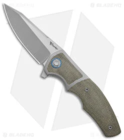 Reate Knives Reate Kirby Lambert Mini Crossroads Knife OD Green Micarta (3.3" Satin M390)