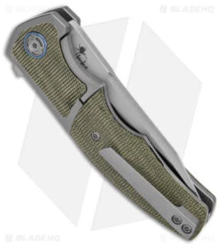 Reate Knives Reate Kirby Lambert Mini Crossroads Knife OD Green Micarta (3.3" Satin M390) 8 Reate Knives Reate Kirby Lambert Mini Crossroads Knife OD Green Micarta (3.3" Satin M390) -Reate Knives Reate Kirby Lambert Mini Crossroads Knife OD Green Micarta 3in Satin M390 BHQ 143685 td side