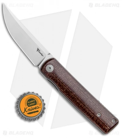 Reate Knives Bushido Liner Lock Knife Burlap Micarta (2.8" Hand Satin) 6 Reate Knives Bushido Liner Lock Knife Burlap Micarta (2.8" Hand Satin) - Image 4