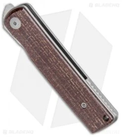 Reate Knives -Reate Knives Reate Knives Bushido LL Burlap Micarta Hand Satin BHQ 115127 jr spine