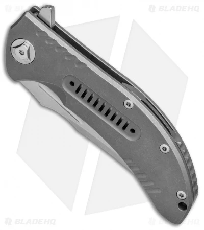 Reate Knives Faisal Yamin Valhalla Frame Lock Knife Hollowed Ti (3.8" Stonewash) 4 Reate Knives Faisal Yamin Valhalla Frame Lock Knife Hollowed Ti (3.8" Stonewash) - Image 2