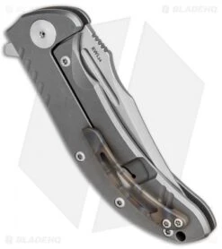 Reate Knives Faisal Yamin Valhalla Frame Lock Knife Titanium (3.8" Stonewash) 8 Reate Knives Faisal Yamin Valhalla Frame Lock Knife Titanium (3.8" Stonewash) -Reate Knives Reate Knives Faisal Yamin Valhalla FL Patterned Ti SW BHQ 83621 jr side