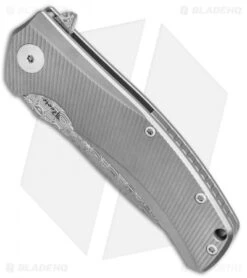 Reate Knives Mini Horizon-D Frame Lock Knife Titanium (3.4" Damasteel) -Reate Knives Reate Knives Mini Horizon D BB Damasteel BHQ 78526 jr spine