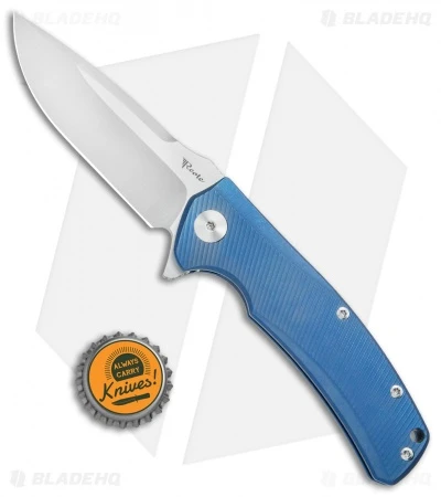 Reate Knives Mini Horizon-D Frame Lock Knife Blue Ti (3.4" Satin) 6 Reate Knives Mini Horizon-D Frame Lock Knife Blue Ti (3.4" Satin) - Image 4