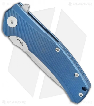 Reate Knives Mini Horizon-D Frame Lock Knife Blue Ti (3.4" Satin) 4 Reate Knives Mini Horizon-D Frame Lock Knife Blue Ti (3.4" Satin) - Image 2