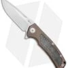 Reate Knives Mini Horizon-D Frame Lock Knife Carbon Fiber/Bronze Ti (3.4" Satin) -Reate Knives Reate Knives Mini Horizon D Bronze CF Satin BHQ 78529 jr