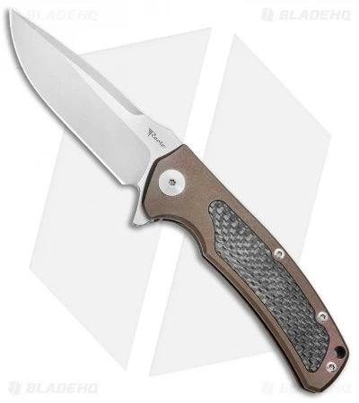 Reate Knives Mini Horizon-D Frame Lock Knife Carbon Fiber/Bronze Ti (3.4" Satin) 3 Reate Knives Mini Horizon-D Frame Lock Knife Carbon Fiber/Bronze Ti (3.4" Satin)
