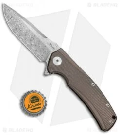 Reate Knives Mini Horizon-D Frame Lock Knife Bronze Ti (3.4" Damasteel) 9 Reate Knives Mini Horizon-D Frame Lock Knife Bronze Ti (3.4" Damasteel) -Reate Knives Reate Knives Mini Horizon D Bronze Damasteel BHQ 78525 jr bottlecap