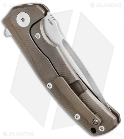 Reate Knives Mini Horizon-D Frame Lock Knife Bronze Ti (3.4" Satin) 5 Reate Knives Mini Horizon-D Frame Lock Knife Bronze Ti (3.4" Satin) - Image 3