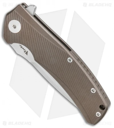 Reate Knives Mini Horizon-D Frame Lock Knife Bronze Ti (3.4" Satin) 4 Reate Knives Mini Horizon-D Frame Lock Knife Bronze Ti (3.4" Satin) - Image 2