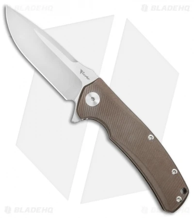 Reate Knives Mini Horizon-D Frame Lock Knife Bronze Ti (3.4" Satin) 3 Reate Knives Mini Horizon-D Frame Lock Knife Bronze Ti (3.4" Satin)