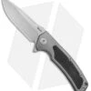 Reate Knives Mini Horizon-D Frame Lock Knife Carbon Fiber/Gray Ti (3.4" Satin) -Reate Knives Reate Knives Mini Horizon D Satin CF REA01 BHQ 78643 jr