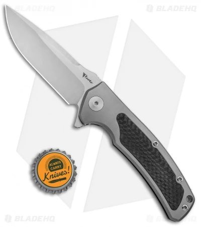 Reate Knives Mini Horizon-D Frame Lock Knife Carbon Fiber/Gray Ti (3.4" Satin) 6 Reate Knives Mini Horizon-D Frame Lock Knife Carbon Fiber/Gray Ti (3.4" Satin) - Image 4