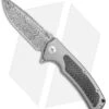 Reate Knives Mini Horizon-D Frame Lock Knife Carbon Fiber/Ti (3.4" Damasteel) -Reate Knives Reate Knives Mini Horizon D Ti CF Damasteel BHQ 78531 jr