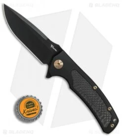 Reate Knives Mini Horizon-D Knife Black Ti W/Carbon Fiber Inlay (3.4" Black) 9 Reate Knives Mini Horizon-D Knife Black Ti W/Carbon Fiber Inlay (3.4" Black) -Reate Knives Reate Knives Mini Horizon D black Ti carbon fiber inlay black BHQ 78527 er bottlecap