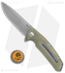Reate Knives New Epoch Frame Lock Knife Gold Ti W/Mokuti Inlay (3.5" Stonewash) -Reate Knives Reate Knives New Epoch FL Gold Ti Mokuti Inlay SW BHQ 37647 jr bottlecap