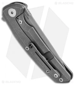 Reate Knives New Epoch Frame Lock Knife Stonewash Ti W/Mokuti Inlay (3.5" SW) 8 Reate Knives New Epoch Frame Lock Knife Stonewash Ti W/Mokuti Inlay (3.5" SW) -Reate Knives Reate Knives New Epoch SW Ti Mokuti Inlay SW BHQ 37651 jr side