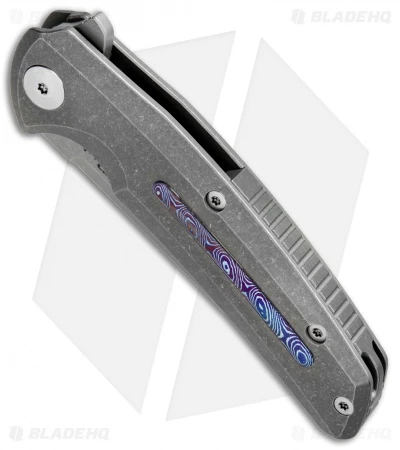 Reate Knives New Epoch Frame Lock Knife Stonewash Ti W/Mokuti Inlay (3.5" SW) 4 Reate Knives New Epoch Frame Lock Knife Stonewash Ti W/Mokuti Inlay (3.5" SW) - Image 2