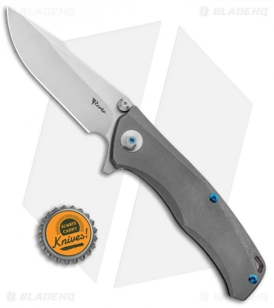 Reate Knives New Torrent Frame Lock Knife Stonewash Titanium (3.6" Satin) 6 Reate Knives New Torrent Frame Lock Knife Stonewash Titanium (3.6" Satin) - Image 4
