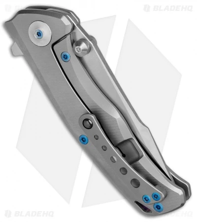 Reate Knives New Torrent Frame Lock Knife Bead Blast Titanium (3.6" Satin/SW) 5 Reate Knives New Torrent Frame Lock Knife Bead Blast Titanium (3.6" Satin/SW) - Image 3