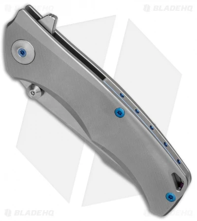 Reate Knives New Torrent Frame Lock Knife Bead Blast Titanium (3.6" Satin/SW) 4 Reate Knives New Torrent Frame Lock Knife Bead Blast Titanium (3.6" Satin/SW) - Image 2