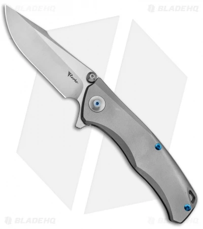 Reate Knives New Torrent Frame Lock Knife Bead Blast Titanium (3.6" Satin/SW) 3 Reate Knives New Torrent Frame Lock Knife Bead Blast Titanium (3.6" Satin/SW)