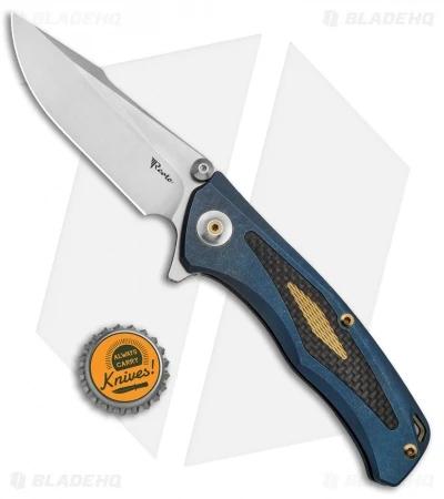 Reate Knives New Torrent Frame Lock Knife BlueTi/Carbon Fiber (3.6" Satin/SW) 6 Reate Knives New Torrent Frame Lock Knife BlueTi/Carbon Fiber (3.6" Satin/SW) - Image 4