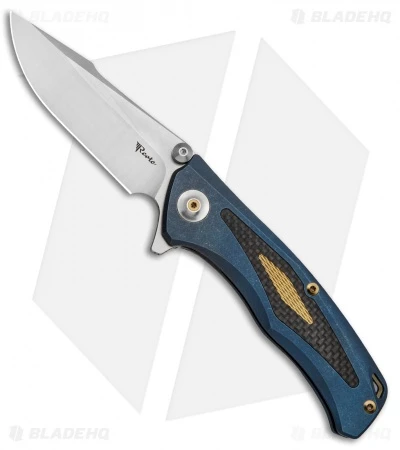Reate Knives New Torrent Frame Lock Knife BlueTi/Carbon Fiber (3.6" Satin/SW) 3 Reate Knives New Torrent Frame Lock Knife BlueTi/Carbon Fiber (3.6" Satin/SW)