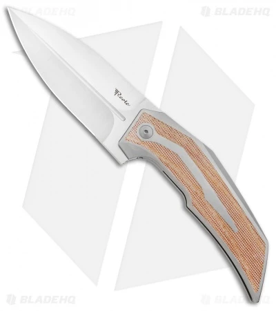 Reate Knives Bharucha T4000 Frame Lock Knife Brown Micarta/Ti (3.8" Satin) 3 Reate Knives Bharucha T4000 Frame Lock Knife Brown Micarta/Ti (3.8" Satin)