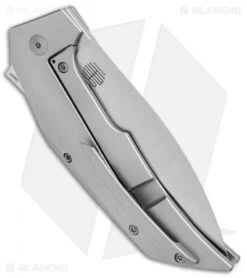 Reate Knives Bharucha T4000 Frame Lock Knife Green Micarta/Ti (3.8" Satin) -Reate Knives Reate Knives T4000 Green Micarta Ti Satin BHQ 100984 jr side