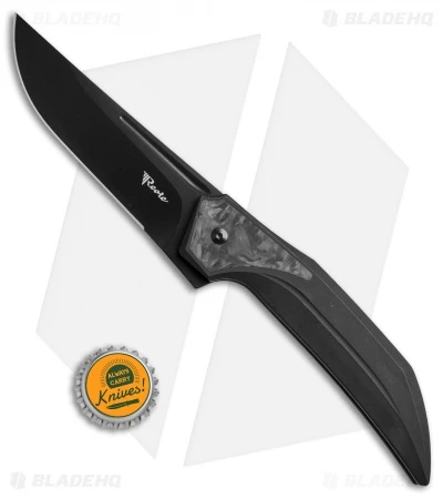 Reate Knives The Future Integral Frame Lock Knife Black Ti/ CF (3.75" Black) 6 Reate Knives The Future Integral Frame Lock Knife Black Ti/ CF (3.75" Black) - Image 4